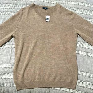 loose fitting medium sized tan crewneck (New, never worn)